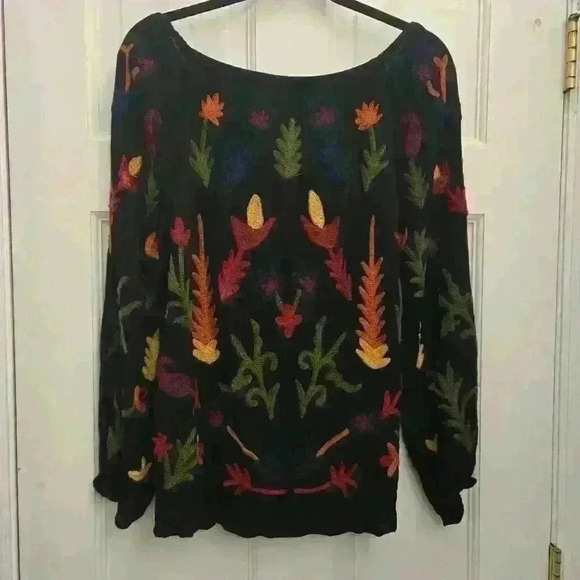 chelsea theodore Women's Embroided BlouseSize S-oversize - Picture 3 of 4